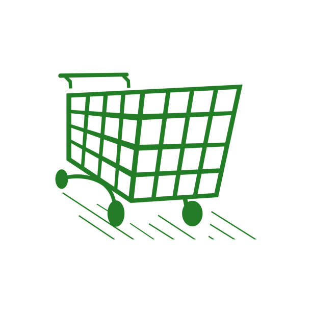 a trolley shopping cart logo icon design shop symbol vector illustrations